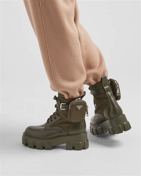 prada shoes army|Prada combat boots with pouches.